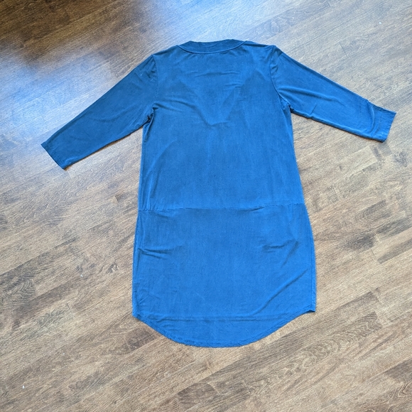 Anthropologie Dolan Left Coast Slouchy Tunic Dress Midnight Blue Size Medium - Picture 7 of 7